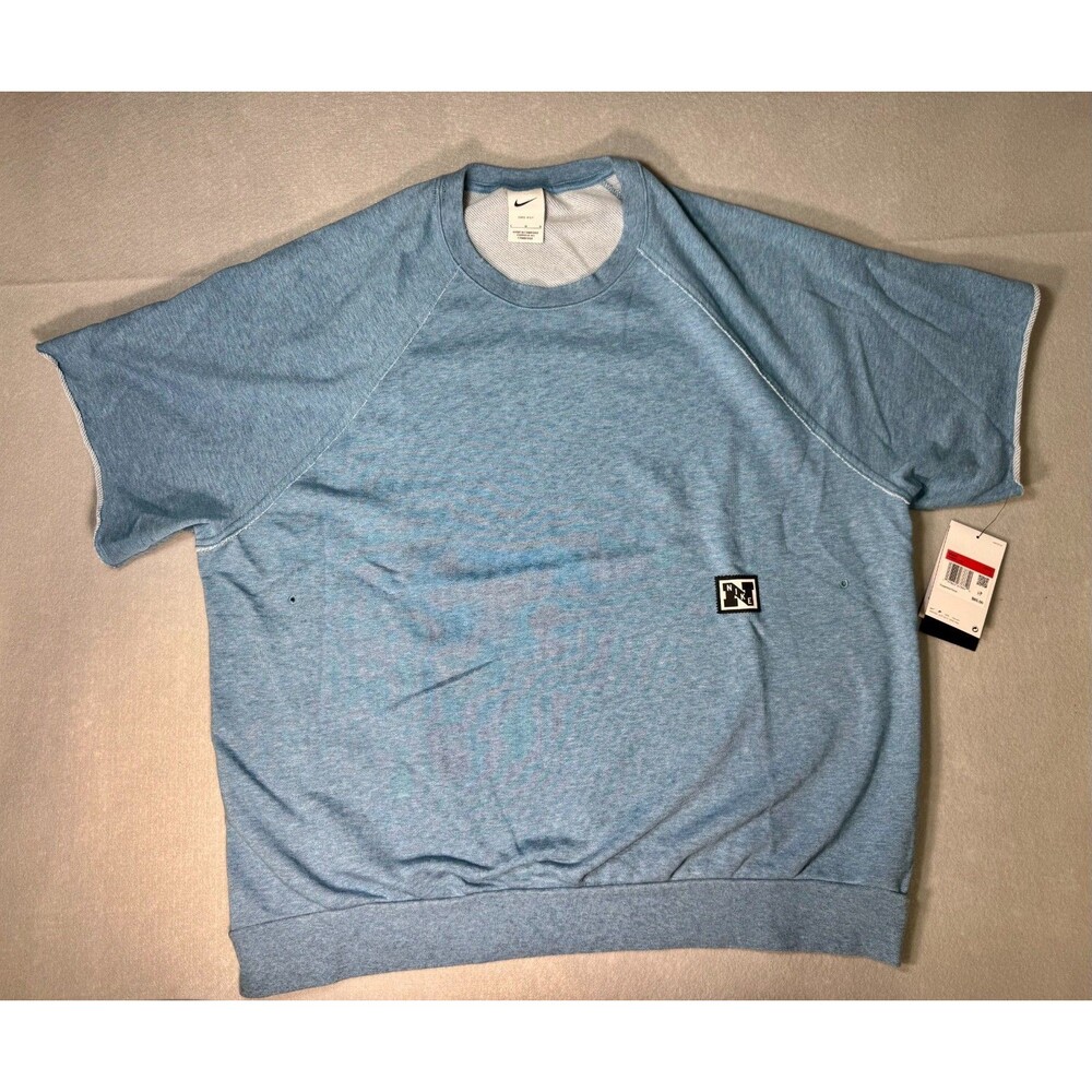 NIKE Men's Gym Heritage Dri-FIT Fitness Shirt Light Blue HJ8087-006 Size Large